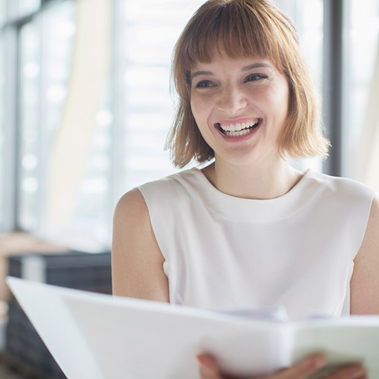 A woman in a business school enterprise in Sydney
