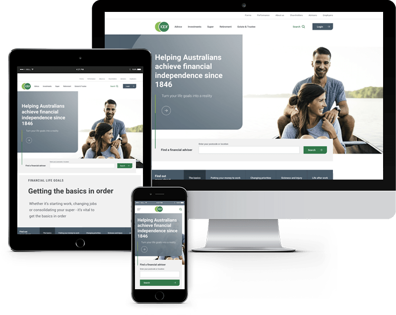 Financial services website rebuild