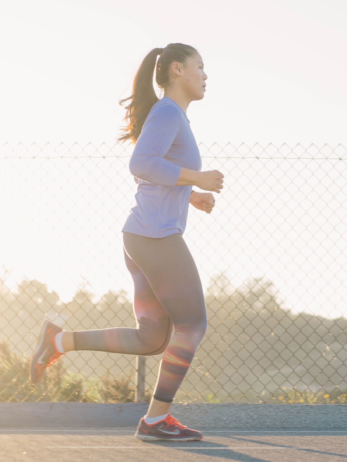 Woman jogging outside