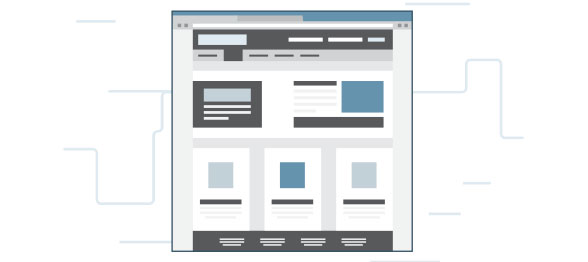 Web page wireframe illustration