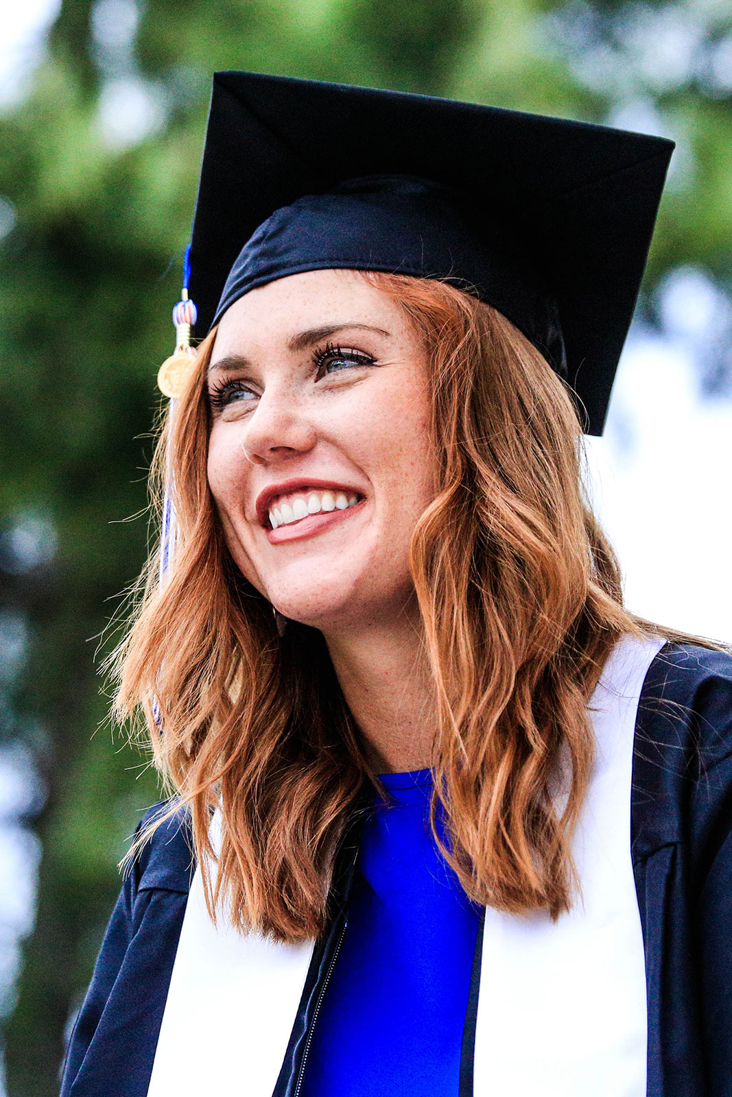 young lady graduating from college