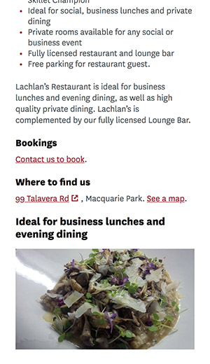 Photo of food of a hotel restaurant with description 