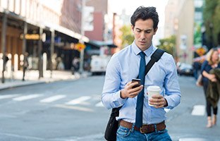Students looking at a university website