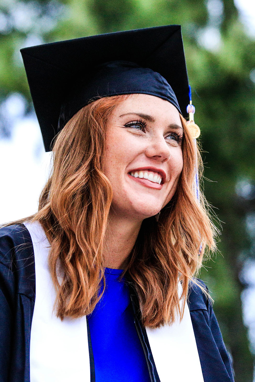 young lady graduating from college