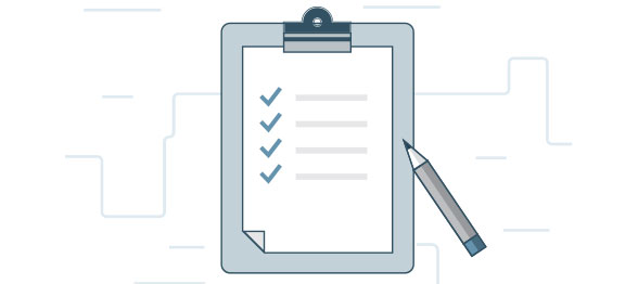 Checklist of tasks on clipboard illustration