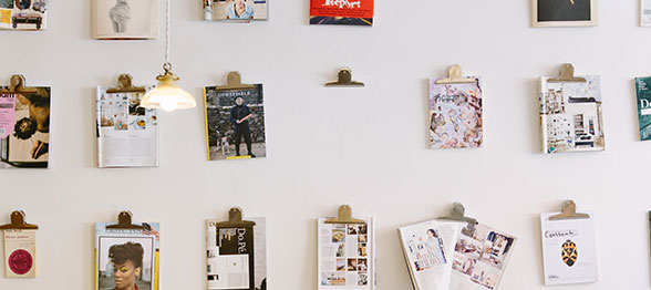 A mood board for a future website design