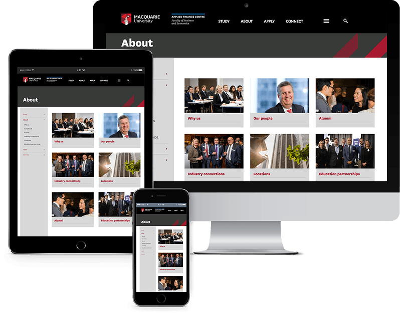 Finance school website design