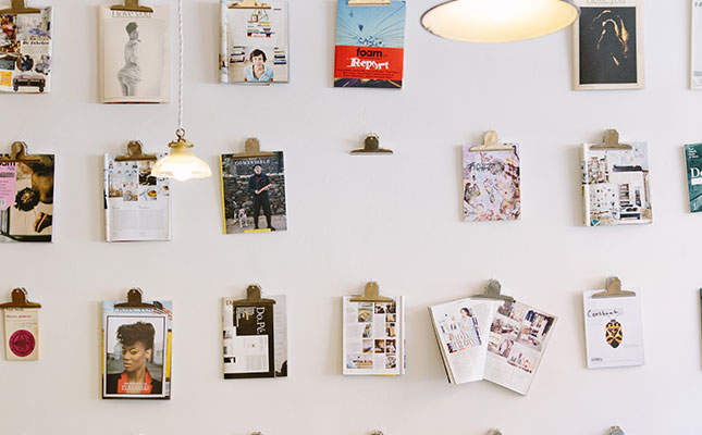 A website mood board in a Sydney office