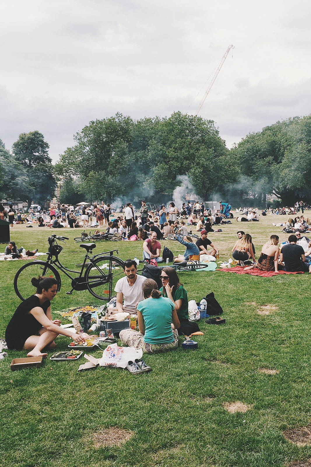 Local community outside picnic