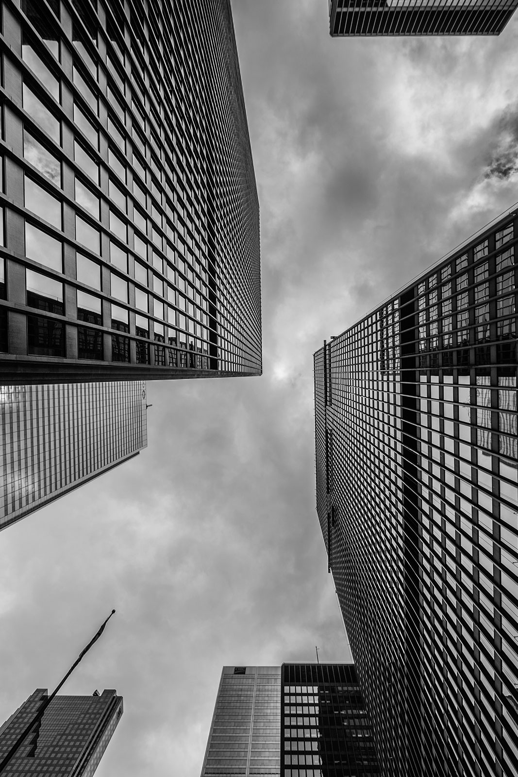 City scape in black and white